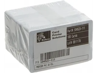 Zebra 104523-111 Premier PVC Plastic Kaarten Wit - 2