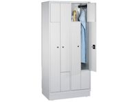 Z-garderobekast Dubbelwandig 1820x820x510mm 2 Vakken Sokkel Ral7035