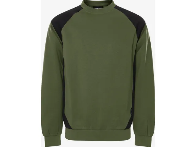 Fristads 7148 GSM sweater, legergroen/zwart, maat 3XL, per stuk