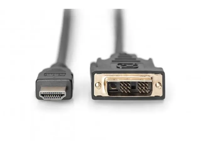 HDMI-adapterkabel type A-DVI (18+1) St/St 2m Full HD zwart