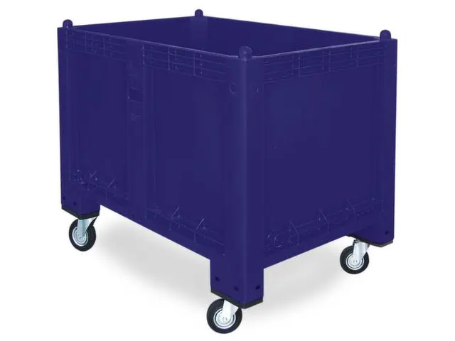 Stapelcontainer Pp Hxbxd 850x1200x800mm 550 Liter 4Wielen Blauw
