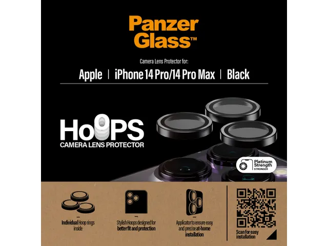PanzerGlass Hoops Camera Lens Protector Black iPhone 14 Pro | 14