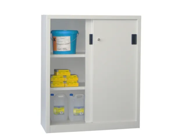 Schuifdeurkast Hxbxd 1200x1000x500mm 3 Oh Ral7035 Front Ral5010