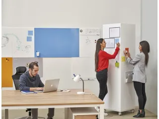 Whiteboard Rocada Skincube 55x55x200cm mobiel wit met 4 zijden - 7