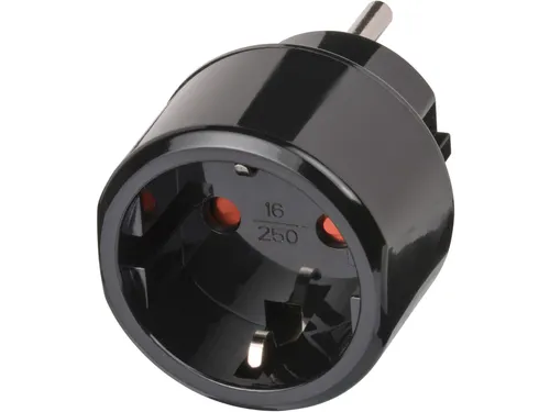 Reisstekker Brennenstuhl adapter USA met aarding zwart