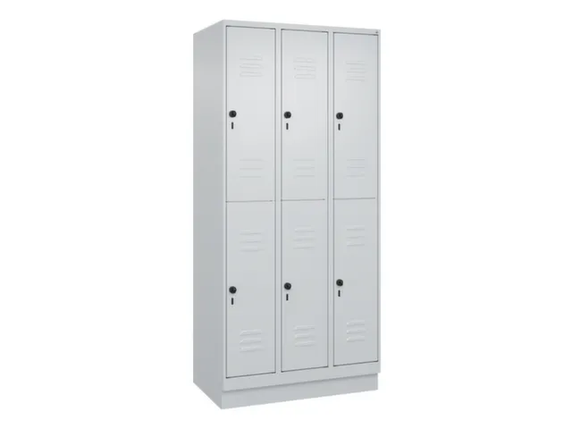 dubbeldekse locker,HxBxD 1950x900x500mm,3x2vak.,vak B 300mm