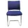 Bezoekersstoel Blauw Stof 450x480x450mm Verchroomd Sledeframe