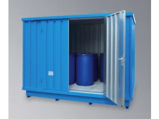 Container aquatoxische stoffen BxDxH 3075x2075x2375mm verzinkt blauw - 2