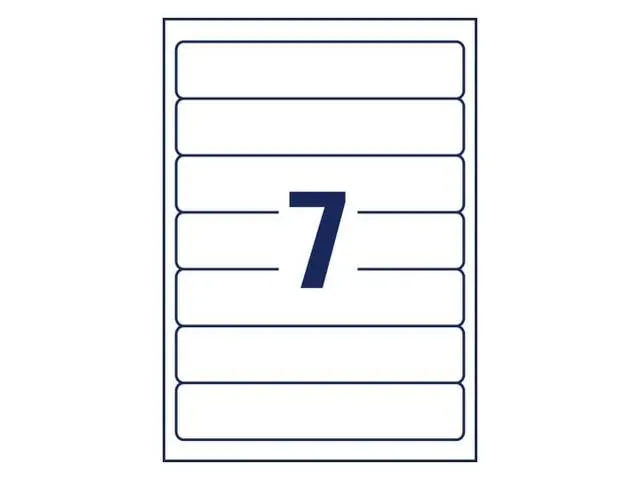 Etiquettes blanches pour dos de classeur larges, 38x192mm 10 feuilles,