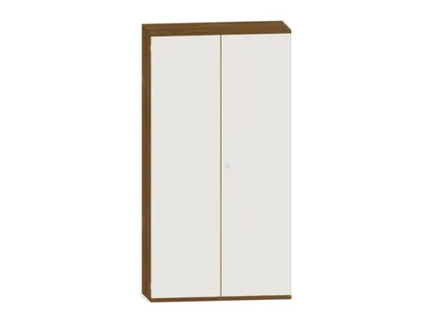 kantoorkast,HxBxD 1920x1000x430mm,decor romp noten,decor front wit