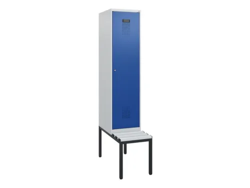 locker met bank,HxBxD 1950x400x815mm,1vak,vak B 400mm,cilinderslot