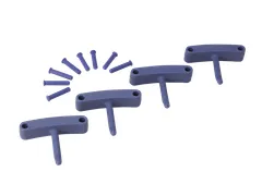 Hygiene 1016-8 Aanvulset haken paars, full colour, 4 haken/8 pinnen