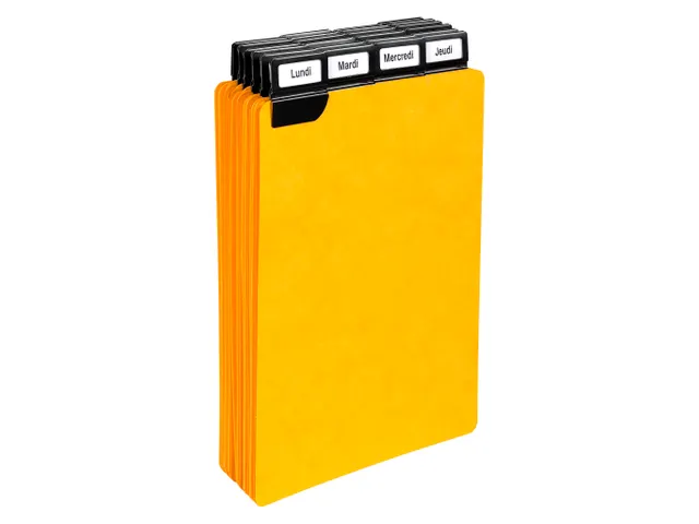 Intercalaire pour boîte à fiches verticales 148x105mm jaune 24 pcs
