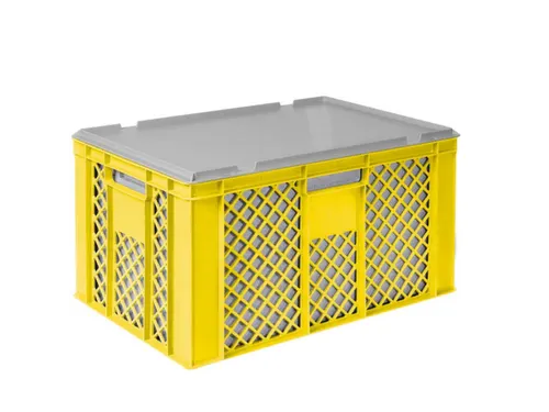 Euronorm-stapelbak,m. isoleerbox,HxLxB 320x600x400mm,63/35l,HDPE,geel