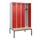 locker met bank,HxBxD 2120x1200x815mm,4vak,vak B 300mm,cilinderslot