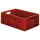 Euronorm Stapelkrat 210x600x400mm 38l Wanden/Bodem Gesloten Rood
