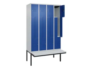 Z-garderobekast,HxBxD 2120x1200x815mm,8vak,vak B 300mm,cil.-slot - 2