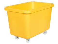 Verrijdbare Rechthoekige Bak 227 Liter Hxbxd 641X902X660Mm Pe Geel
