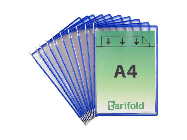 Zichtpaneel Tarifold A4 verticaal 230x343mm Blauw 10 stuks
