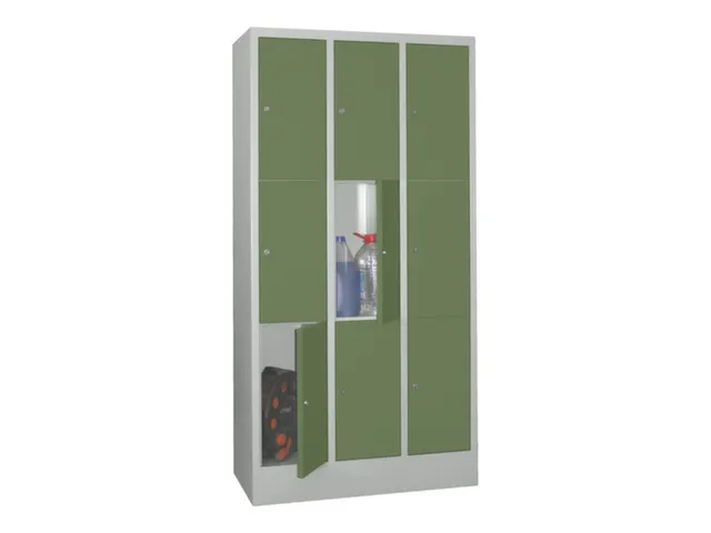 armoire multicases,HxlxP 1850x900x500mm,RAL7035,face avant RAL6011