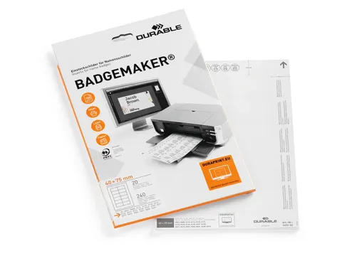 Kaart Badge Durable Duraprint 40x75mm