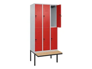 Dubbeldekse dekenkist,HxBxD 2120x900x815mm,3x2vak.,vak B 300mm - 2
