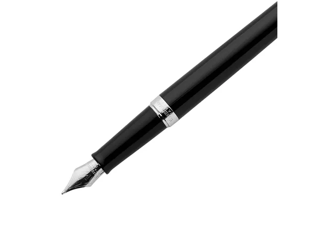 Vulpen Waterman Hémisphère Black lacquer CT Medium blauwe inkt