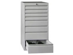 ladekast HxBxD 1000x500x600mm 8laden slot RAL7035 front RAL5010