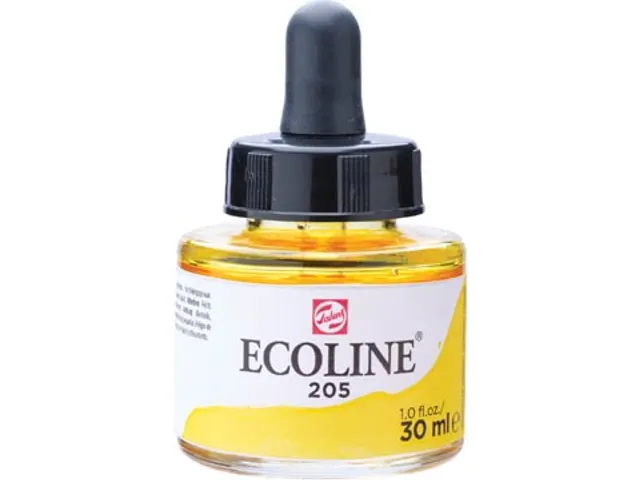 Ecoline waterverf flacon van 30 ml, citroengeel