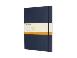 Notitieboek Moleskine XL 190x250mm lijn soft cover sapphire blue - 1