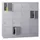 lockerkast,HxBxD 1518x1600x500mm,4x4vakken,RAL7035,front RAL6011