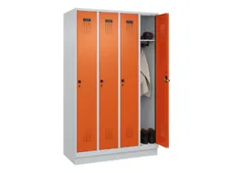 locker,HxBxD 1950x1200x500mm,4vak,vak B 300mm,draaigrendel,sokkel