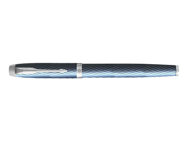 Vulpen Parker IM Premium Blue Grey Lacquer CT Finish Fijn Blauwe inkt