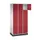 lockerkast,RAL 7035/RAL 3003,HxBxD 1950x920x500mm,3x5vakken,cil.-slot
