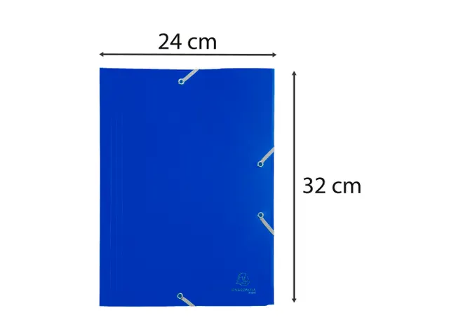 Elastomap 3 kleppen ondoorschijnende Polypropyleen 4/10de A4 Assorti