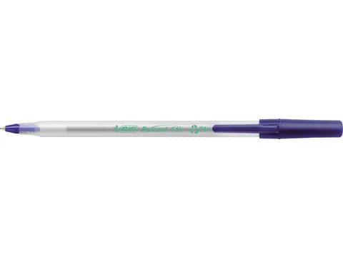 Balpen Bic ecolutions round stic medium blauw