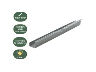 Kabelgoot BRASQ verstelbaar 75-150cm CT100 zilver - 4