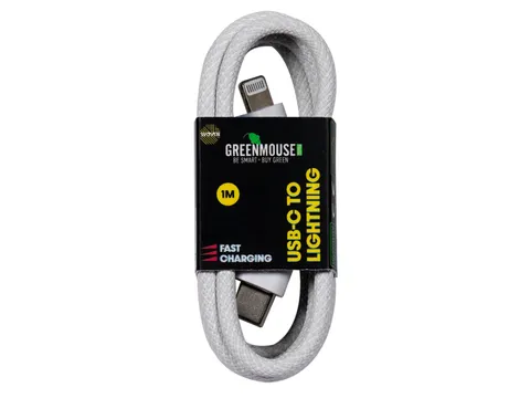 Kabel Green Mouse USB-C naar Lightning data Woven 1m
