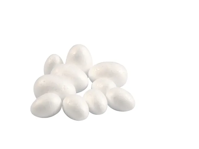 Eieren Creativ Company styropor 6 stuks 25x23mm 6 stuks 35x48mm wit
