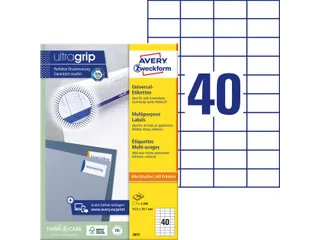 Etiket Avery Zweckform 3651 52.5x29.7mm wit 4000stuks - 4