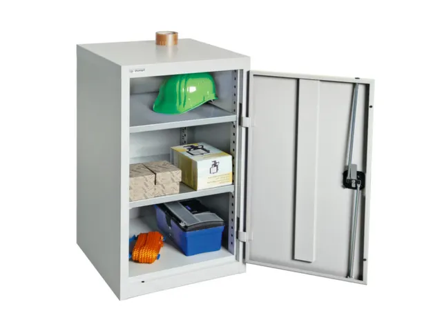 Kast Met Openslaande Deuren 900x500x500mm 2legborden Staal Ral7035