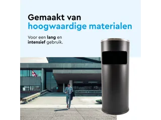 Asbak met Afvalbak AT500 Zwart 11 Liter - 5