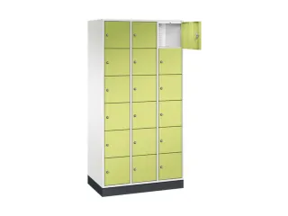 lockerkast,HxBxD 1950x920x500mm,3x6vakken,cil.-slot,sokkel - 1