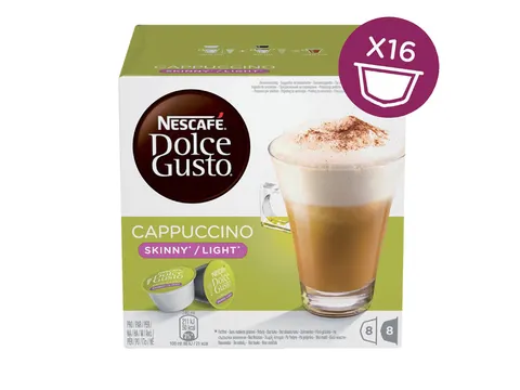 Koffiecups Dolce Gusto cappuccino light 16 stuks voor 8 kopjes