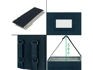 Leitz Hot Desking Stoffen opbergtas Fluweel Grijs 35,5x21x20cm - 4