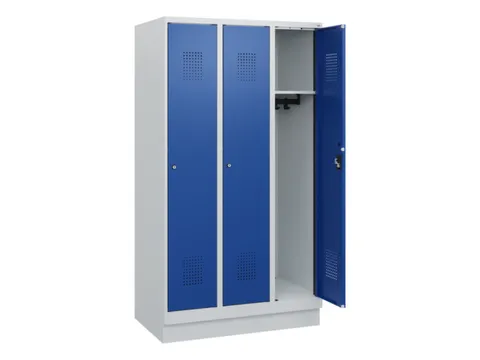 schoollocker,HxBxD 1630x900x500mm,3vak,vak B 300mm,cil.-slot,sokkel
