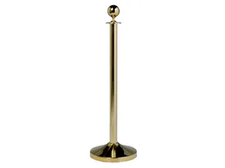Afzetpaal Securit 100cm met voet goudkleurig - 1