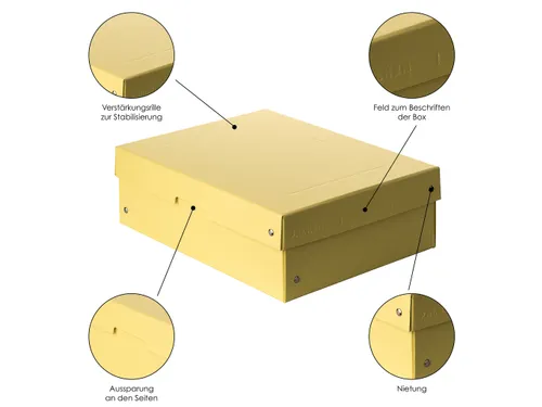 PureBox Pastell A4 jaune 100mm