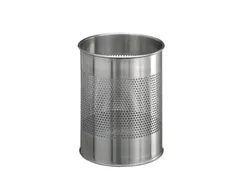 Prullenbak 15 Liter Zilver Perforatie