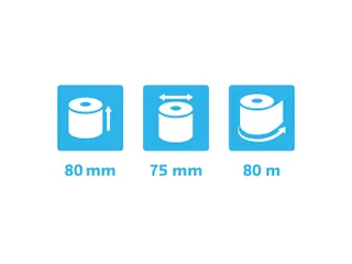 Exacompta Kassarol 44829E Wit 80mmx75mmx12mmx80 m - 5